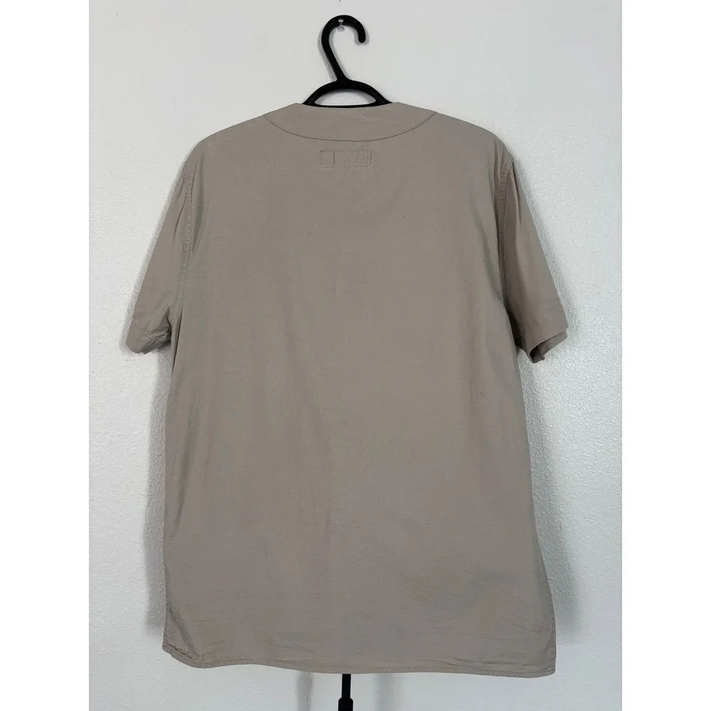 Hollister Mens Los Angeles Sportswear Baseball Jersey Shirt Khaki Tan Small - Picture 4 of 6